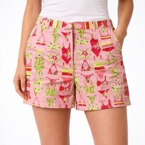 Lilly Pulitzer Resort Short Bermuda Pink Bikini Patch Size 6 NWT